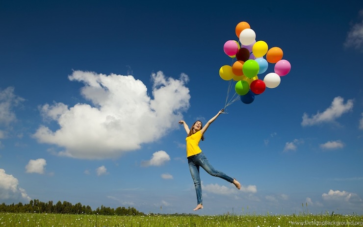 ragazza con i palloncini