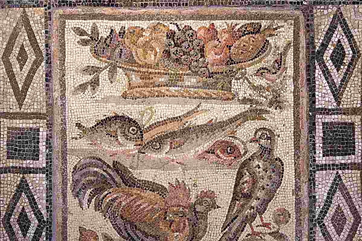 Ananas in un mosaico romano